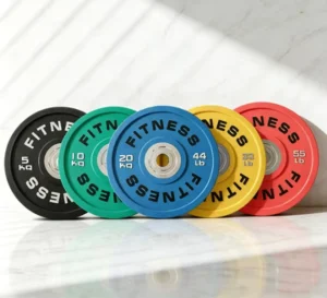 Bumper Plates with Reinforced Large Steel Hub Eco-Friendly Rubber Weight Plates for Barbell Training