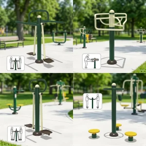 CE Certified Durable Steel Outdoor Fitness Gym Equipment for Public Park