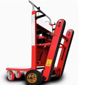 CE-Certified Electric Stair Climbing Machine with Large Wheels, Steel Platform, and Folding Ramp