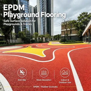 CE Certified Weatherproof EPDM Granules for Poured in place Rubber Surfacing Colorful EPDM Particles for Playground Flooring