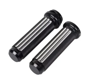 CNC Black 1″ Motorcycle Handlebar Electronic Throttle Hand Grips