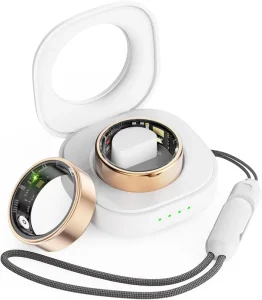 CNC Machined Smart Ring Fitness Tracker with Heart Rate, Blood Oxygen, Steps, Distance, Calorie Monitoring and Multiple Sports Modes