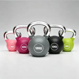 CPU Coated Kettlebell Colorful Iron Core Steel Handle Kettlebell Weights for Gym and Home Fitness Training