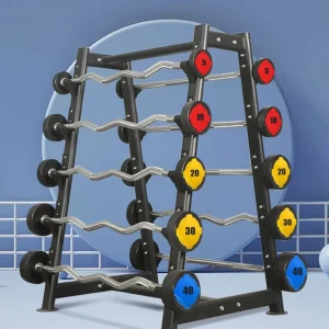 CPU Fixed Barbell Set 10-50KG Polyurethane Coated Barbell for Commercial Gym Strength Training Equipment