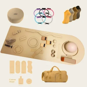 CZFIT Custom Logo Gym Yoga Ball & Circle Pilates Ring Fitness Kit Silicone Ankle Weight Stretch Band Resistance Pilates Kit Set