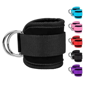 Cable Ankle Straps Double D-Ring Ankle Cuffs for Glute and Leg Strength Training