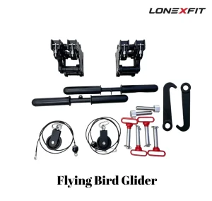 Cable Fly Attachment Set Steel Pulley System 75mm Tube Gym