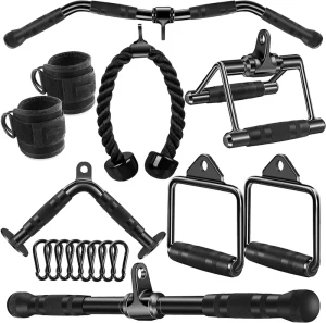Cable Machine Attachments, Lat Pulldown and Triceps Press-Down