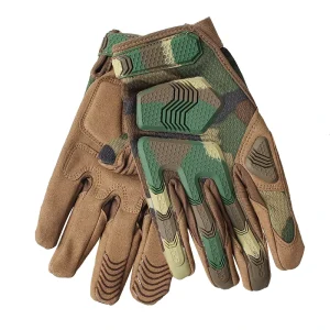 Camouflage Full-Finger Tactical Training Gloves, Shock-Absorbing, Microfiber Palm, Anti-Slip, Combat Gloves
