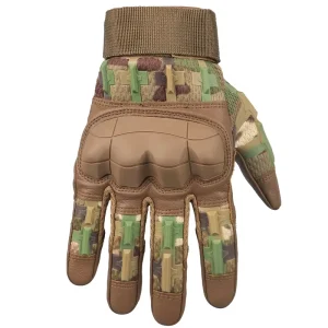 Camouflage Men’s Heavy Duty Tactical Gloves Hand Protection Non-slip Motorcycle Training Gloves
