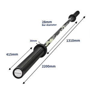 Camouflage Pattern Professional Training Barbell Bar for Weightlifting Strength Training Commercial Gym