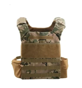 Camouflage Tactical Plate Carrier Vest with MOLLE System Adjustable Weighted Training Vest for Fitness Wargame Outdoor Sports