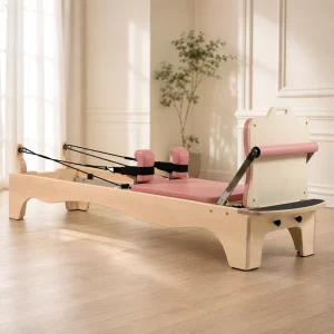 Canadian Maple Wood Pilates Reformer Machine with Custom Leather Color Logo OEM ODM Factory Direct Supply