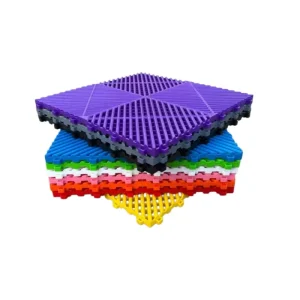 Car Wash Floor Grating 400x400x18mm Interlocking Garage Floor Tiles Non-Skid Plastic Floor Grid for Detailing Studio