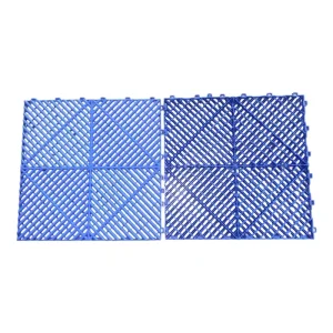 Car Wash Floor Grating Interlocking Garage Floor Tiles 18mm PP Modular Drainage Pavement for Auto Wash Service Center