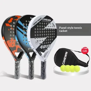 Carbon Fiber Racket with Full Carbon Construction and PU Leather Grip 46x25x9 Face Size Pickleball and Beach Tennis Paddle Custom Logo OEM