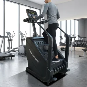 Cardio Gym Equipment Touch Screen Stair Climber with LED Light Electric Stairmaster