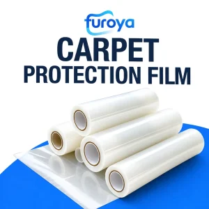 Carpet Guard Roll with Soft Glossy Plain HDPE Layer 500mm x 300m for Indoor Surface Protection