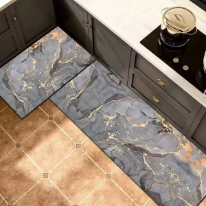 Cartoon Antique Kitchen Mat, Oil-Absorbent, Quick-Drying, Dirt-Resistant, Anti-Slip