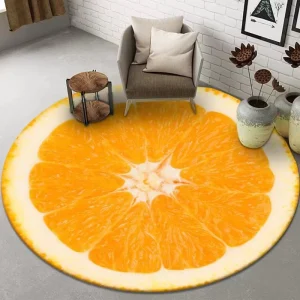 Cartoon Strawberry Irregular Absorbent Anti-Slip Doormat for Bedroom, Doorway, or Bathroom