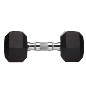 Cast Iron 20 kg and 10 kg Rubber-Coated Hex Dumbbell Set for Commercial Fitness