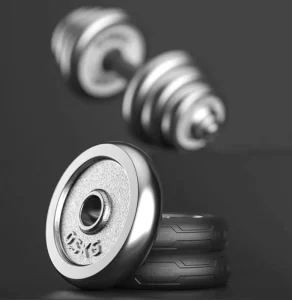 Cast Iron Adjustable Dumbbell Set, Electroplated, Home Gym Fitness