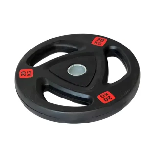Cast Iron Bumper Plates 20kg, Color-Coded, for Commercial Gym Equipment and LC Barbells