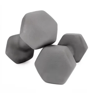 Cast Iron Dumbbells 1kg-10kg Pair Square Design PVC-Coated Grips Home Fitness