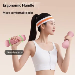 Cast Iron Dumbbells for Women Teens and Kids Home Fitness Set 1kg 2kg 3kg Sold as a Pair