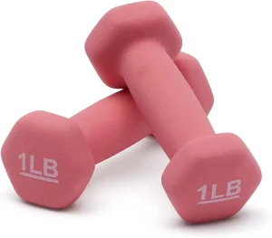 Cast Iron Easy-Grip Dumbbell Set, Colorful, Various Weights Available