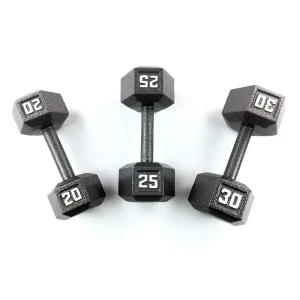 Cast Iron Hex Dumbbells Standard Hexagon Style Strength Training Weights