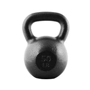 Cast Iron Kettlebell with Baked Enamel Coating and One-Piece Design