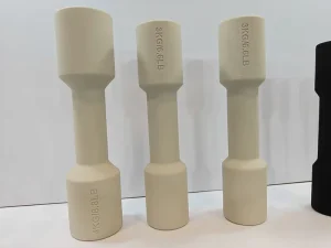 Cast Iron Silicone-Edged Flat-Head Dumbbell Pair with Comfortable Handle for Arm Strength Training