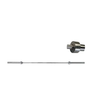 Cast Iron Steel Bearing Shaft Straight Curved Bar 2.2M 20kg Anti-Slip Gym Barbell
