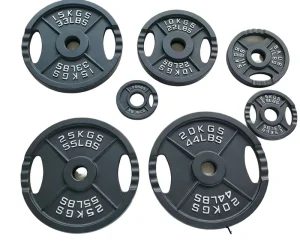 Cast Iron Weight Plates, Barbell Plates for Weightlifting and Home Gym Strength Training