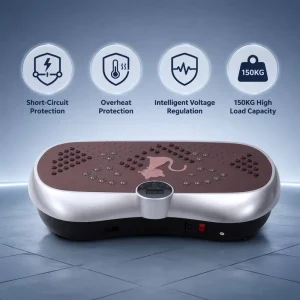 Cat Pattern Vertical ABS Whole Body Vibration Plate Exercise Machine with Magnetic Acupoint Massage for Home Body Shaping