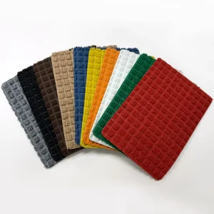 Checkered Pattern Floor Mat Non-Slip Pet-Friendly Handmade Thin Cushioned Mat Custom Text Logo for Home Hotel