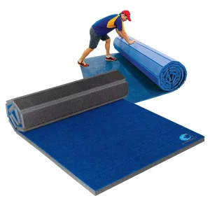 Cheerleading Gymnastics Carpet-Surface XPE Foam Roll Mat for Fitness Wrestling Dance