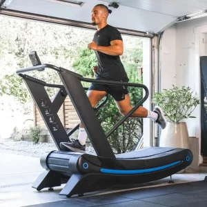 Cheernin 6 Level Adjustable Resistance & LCD Display Runner Machine Commercial for Gym Motorless Manual Curved Treadmill
