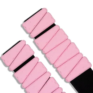 Cheese Pattern Silicone Wrist and Ankle Weights, 2 lb Adjustable, for Yoga, Pilates, and Fitness