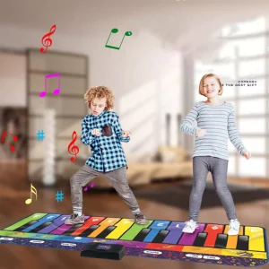 Children’s 24-Key Rainbow Piano Mat for Music and Dance