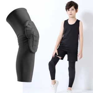 Children’s Honeycomb Knee Pads for Basketball and Cycling, Soft Protective Knee Support
