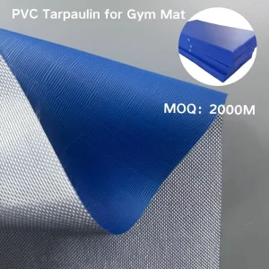 China Factory Customized Waterproof 650gsm 1000D Woven Plain PVC Coated Tarpaulin for Gym Mat