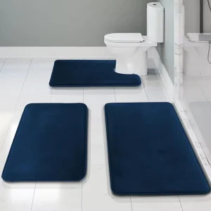 China Factory Microfiber Bath Mat, Velvet Surface, Non-Slip PVC Backing, Absorbent