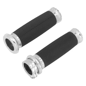 Chrome 1″ 25mm Motorcycle Handlebar Hand Grips