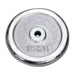Chrome-Coated Cast Iron Dumbbell and Barbell Weight Plates