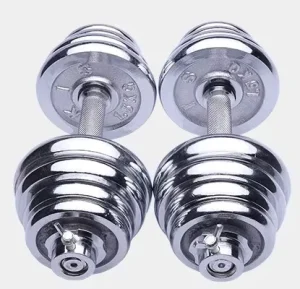 Chrome Dumbbell Set for Home Gym