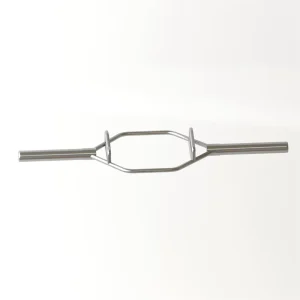 Chrome Electroplated Hexagon Barbell with Big Ring for Deadlifts and Shrugs