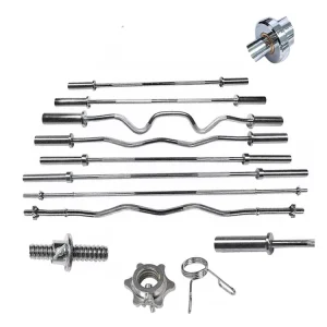 Chrome-Plated Barbell Gym Bars Free Weights
