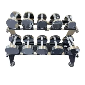 Chrome Steel Dumbbells 2.5kg-150kg Free Weights Set for Commercial Use Electroplated